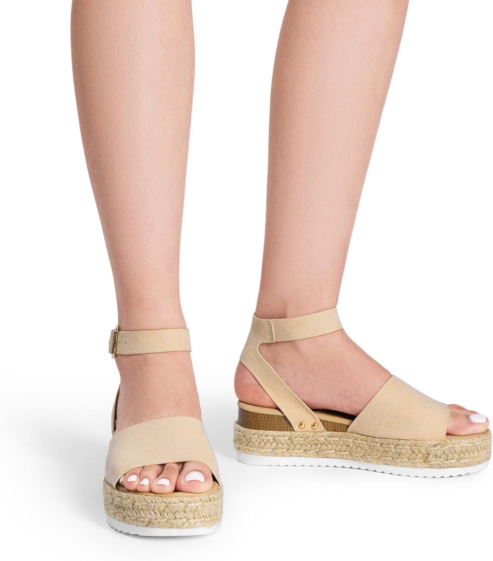 Women's Platform Espadrilles Casual Ankle Strap Wedge Sandals Comfortable Dressy Summer Shoes - Image 5